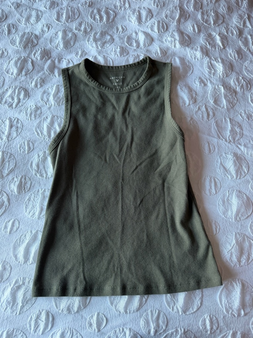 American Eagle Outfitters Ribbed Olive Tank